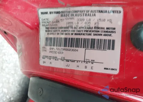 1994 Mercury Capri z USA, uszkodzony, nr VIN 6MPLT01Z9R8603604